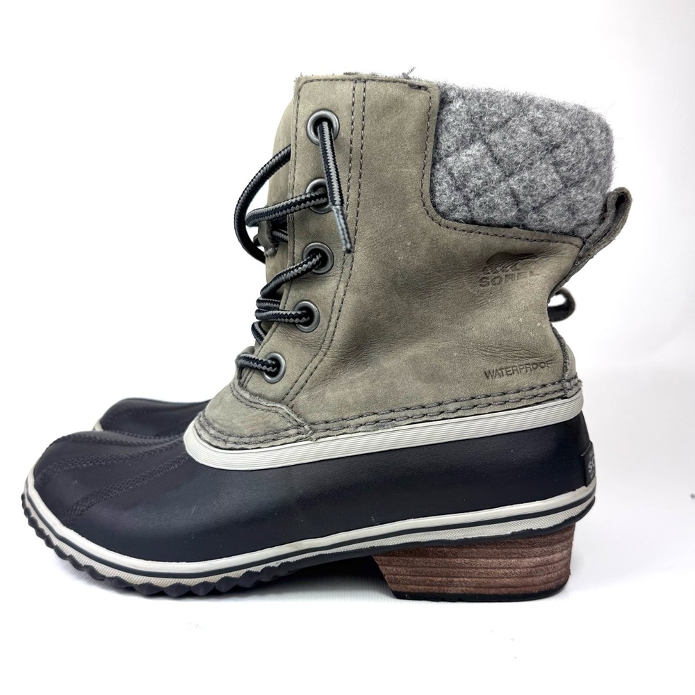 SOREL - Women's Slimpack Lace II
Waterproof Insulated Boot - Quarry/Black Sz 7.5 - Picture 1 of 10
